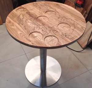 Oak Solid Wood Table Tops Lasering & CNC 