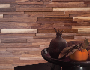 American Black Walnut 3D Wall Panels. viewpng